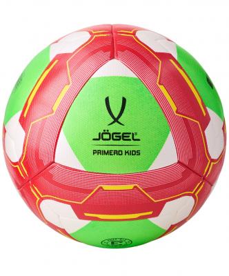 Мяч футбольный Primero Kids, №3, белый/красный/зеленый