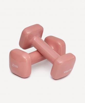 УЦЕНКА Гантель виниловая STARFIT DB-106 2 кг, терракотовый, пара