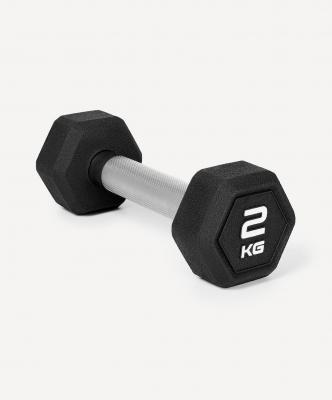 Гантель гексагональная DB-301PRO 2 кг, обрезиненная, черный